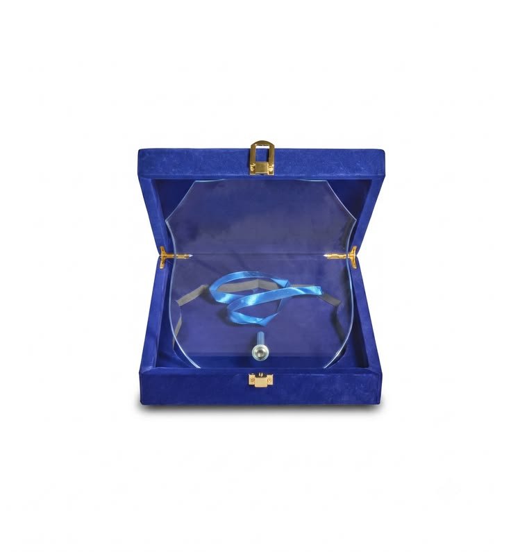 Wooden Plaque H-9 Blue